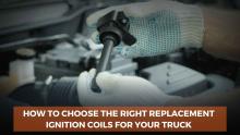 Person replacing ignition coil in truck