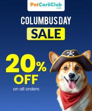 Columbus Day Pet Care Sale – Save 20% on All Pet Products | Use Code: PAWSAIL