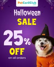 Helloween Sale is Live! Now get 25% OFF on all the Pet Care Products