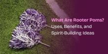 rooter poms on sports ground