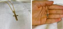 gold pendant for ashes, 10k gold ash pendant