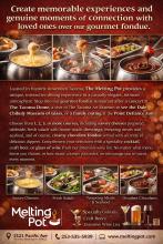 Create memorable experiences and genuine moments of connection with loved ones over our gourmet fondue.