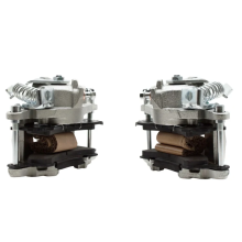 Pair of Heavy-Duty Front Brake Calipers with Hardware for Lifted Trucks and Disc Brake Conversions