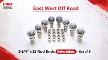 1-1/4" x 12 Rod Ends (Heim Joints) – Set of 8