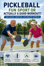 But like any exercise, pickleball should be approached safely, with a proper warm-up, supportive footwear and a gradual increase in playing time.