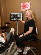 Patient with  a dentist at North Scottsdale Dentistry
