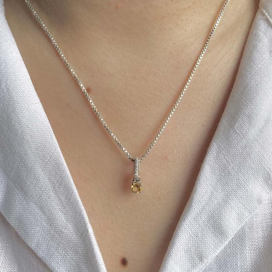 Dainty Citrine Pendants