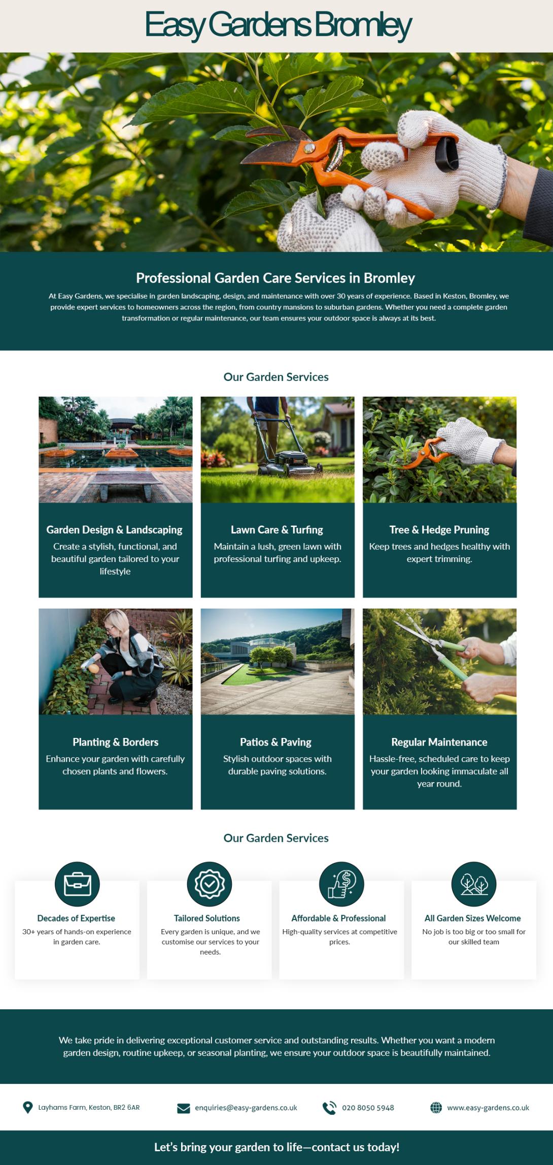 Garden Care Services in Bromley