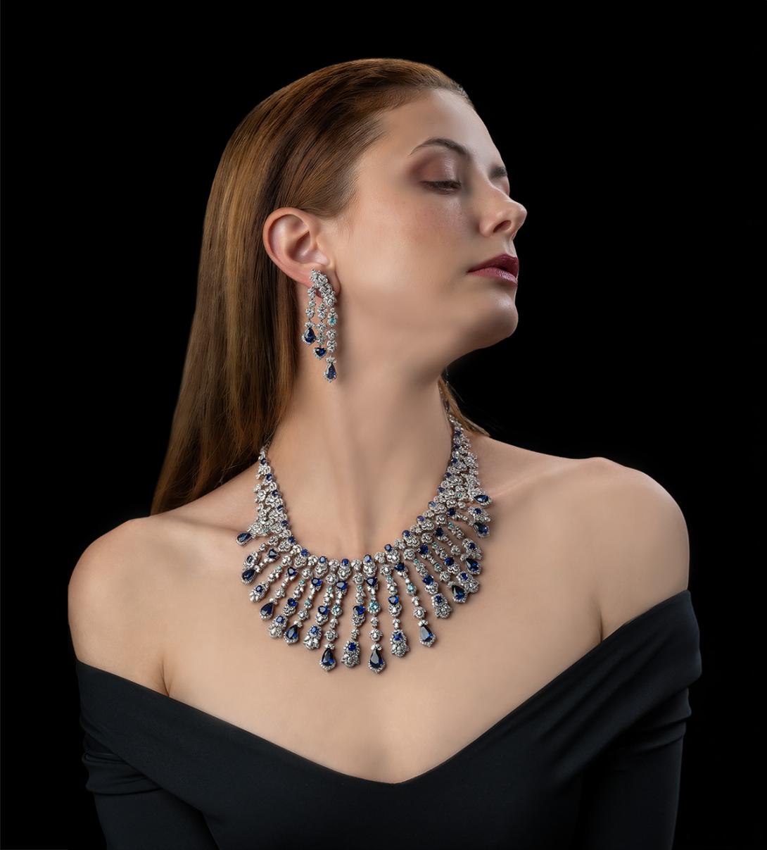 Custom necklaces Saudi Arabia, Luxury bridal jewelry Dubai