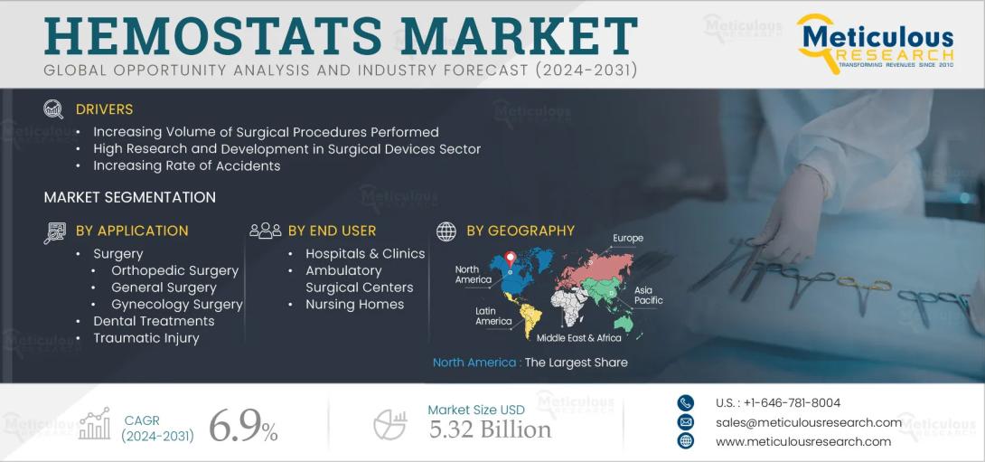 #Hemostats, #SurgicalDevices, #MinimallyInvasiveSurgery, #HealthcareMarket, #WoundCare, #MedicalDevices, #GlobalHemostatsMarket, #MarketForecast, #SurgicalInnovation, #HemostasisSolutions
