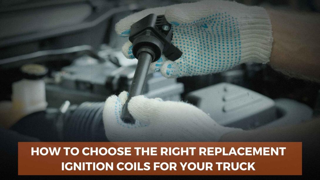 Person replacing ignition coil in truck