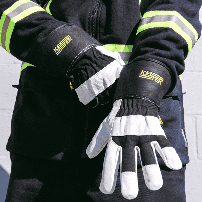 men wearing safety glove