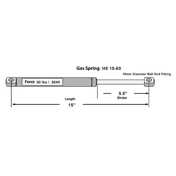 gas shocks for RV beds