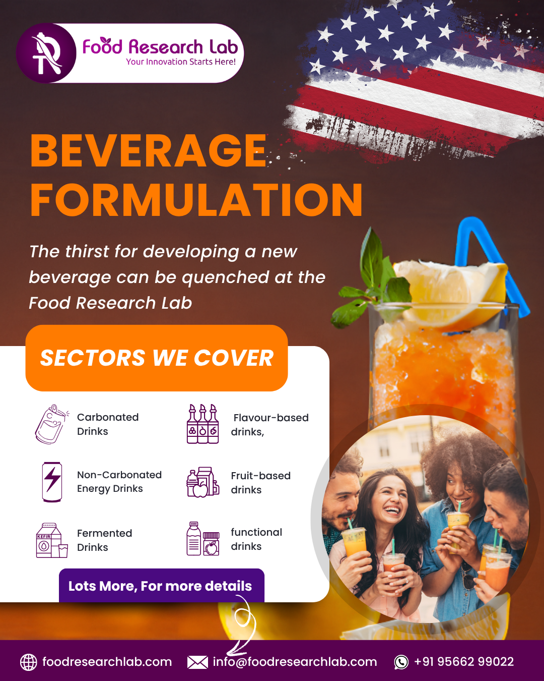 beverage recipe formulation in USA