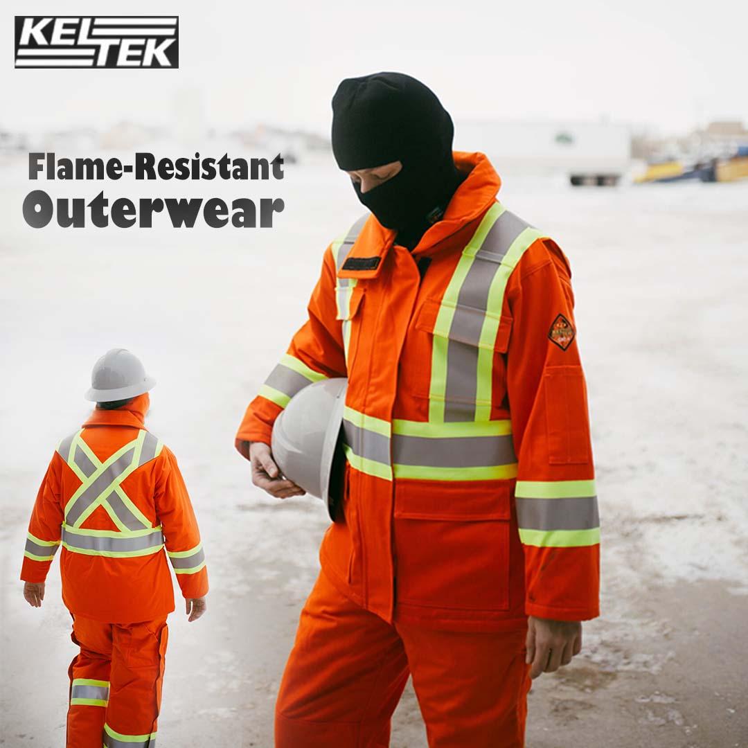men working wearing flame resistant outerwear