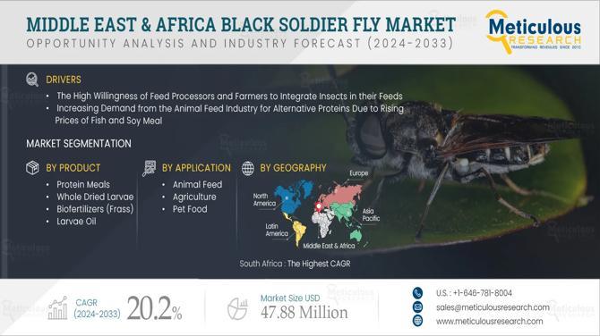 The Middle East & Africa Black Soldier Fly (BSF) market is set for rapid growth, driven by sustainable feed demand, circular economy initiatives, and rising aquaculture and livestock needs. Discover investment opportunities, regulatory insights, and top applications shaping MEA’s BSF industry by 2033.
