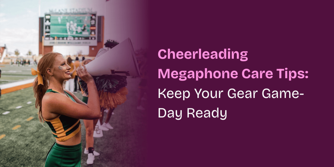 cheer girl with megaphone