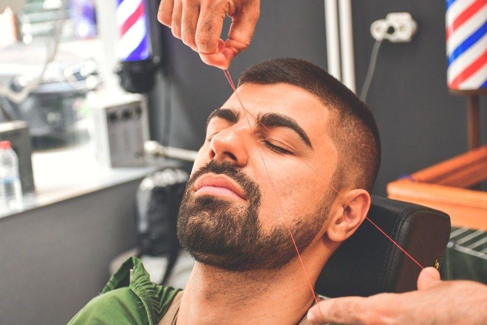 Face threading for men