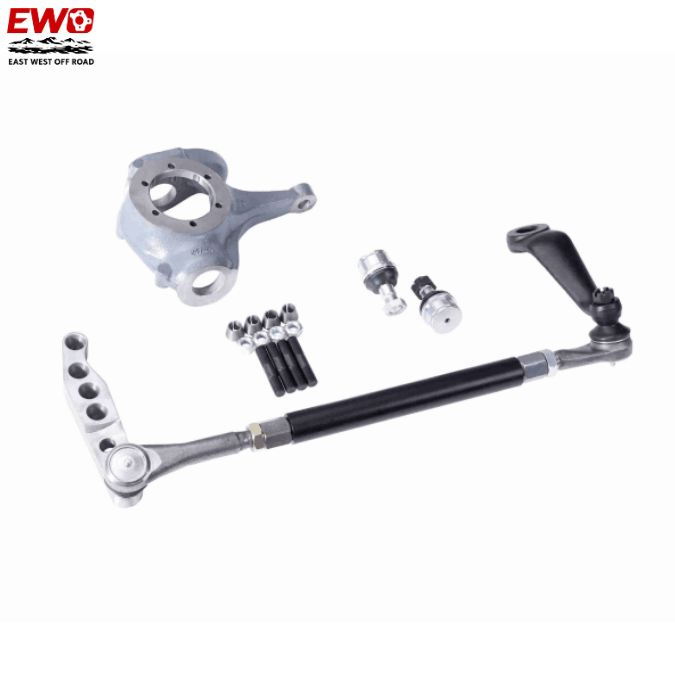 Chevy 10 bolt crossover steering kit, Dana 44 high steer crossover kit, Chevy 10 bolt high steer kit 1 ton, Dana 44 crossover steering upgrade, high steer knuckle kit Chevy 10 bolt, crossover steering kit Chevy square body, Dana 44 1 ton crossover steering, Chevy 10 bolt steering knuckle kit, heavy duty crossover steering kit, billet high steer arm Dana 44, USA made steering kit, metal to metal tie rod high steer, DOM tubing steering upgrade, flat top knuckle crossover steering, pitman arm drop steering kit