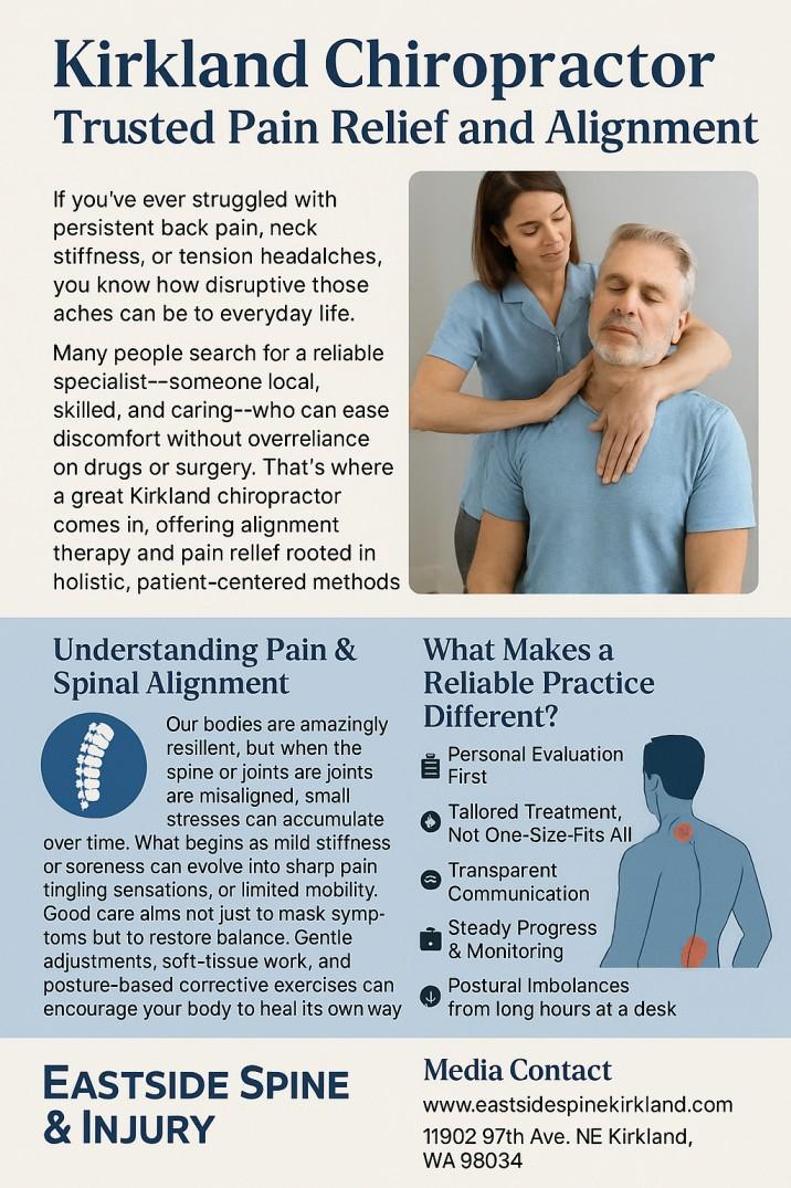 Kirkland Chiropractor Trusted Pain Relief and Alignment