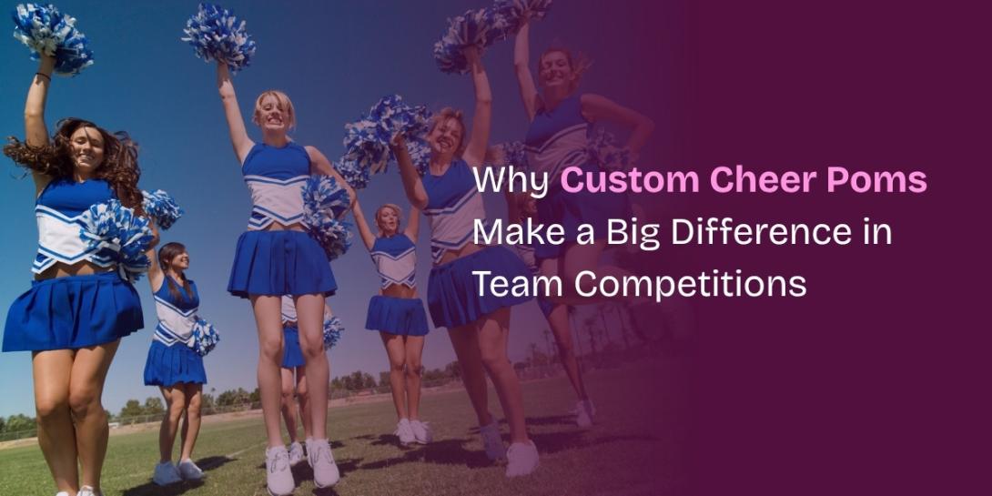 cheerleaders with custom cheer poms