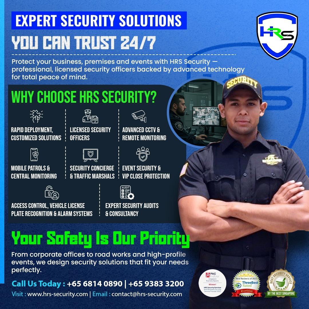 Security escort officer providing professional protection services in Singapore, supporting safe movement for individuals while ensuring compliance with national safety and regulatory standards.