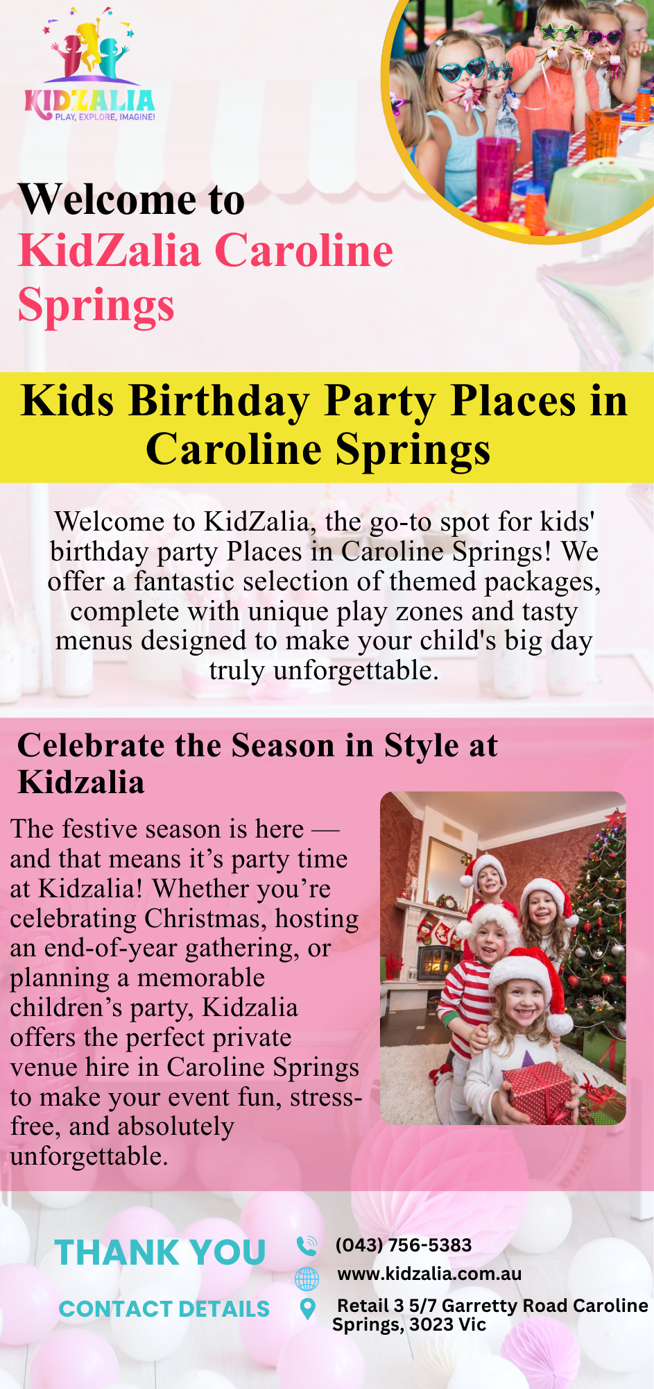 Kids Birthday Party, Birthdya party Venues