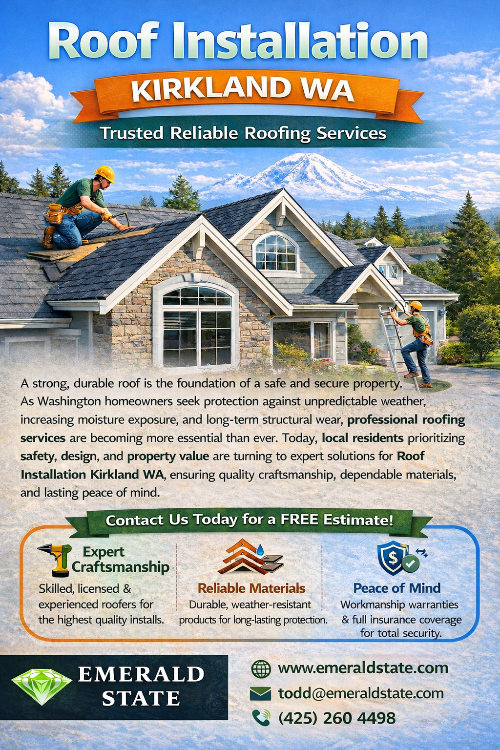 roof installation kirkland wa