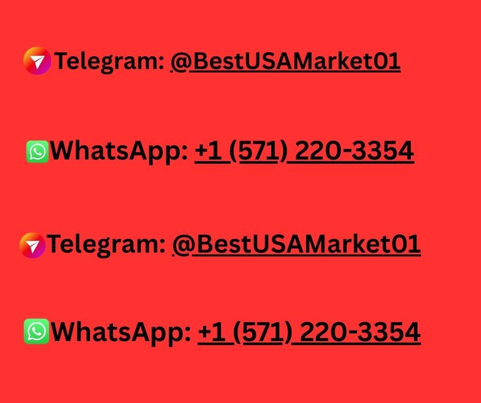  24 Hours Reply/Contact ✔️Email: bestusamarket01@gmail.com ✔️WhatsApp: +1 (571) 220-3354 ✔️Telegram: @BestUSAMarket01