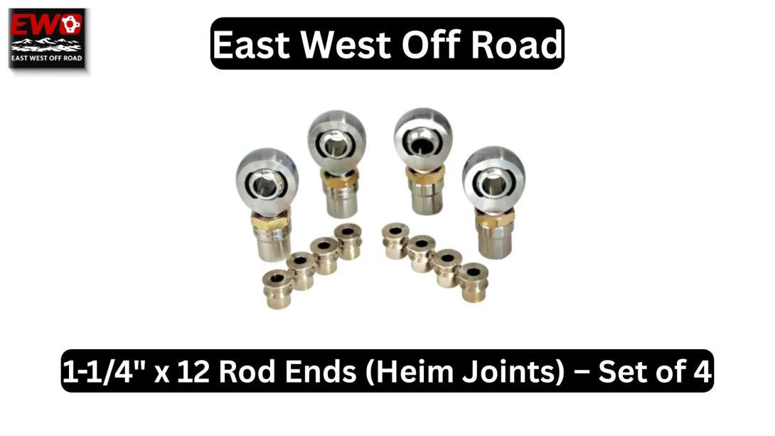 1-1/4 inch x 12 Rod Ends (Heim Joints) – Set of 4