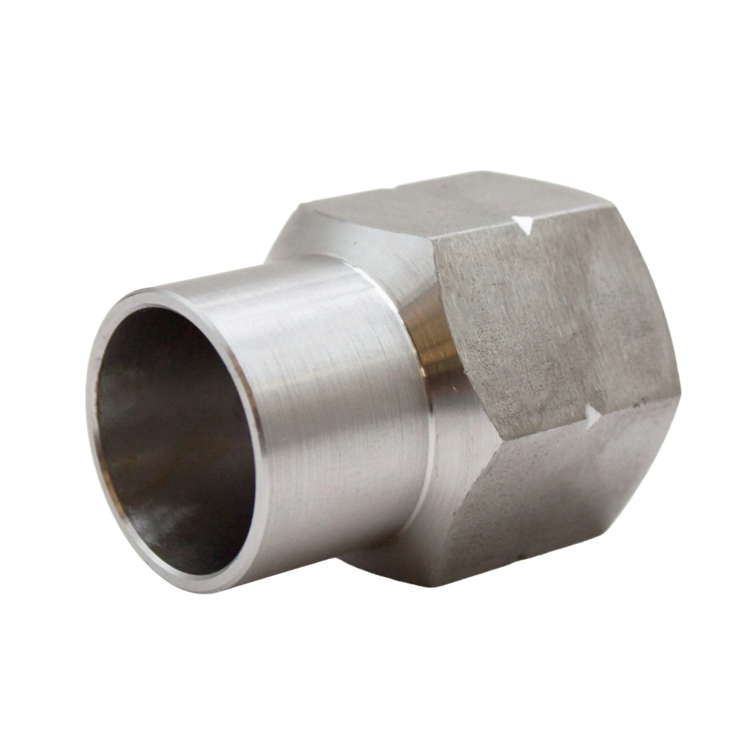 Off-Road Stainless Steel Brake Line Adapter with Hex Body and Left-Hand Threads