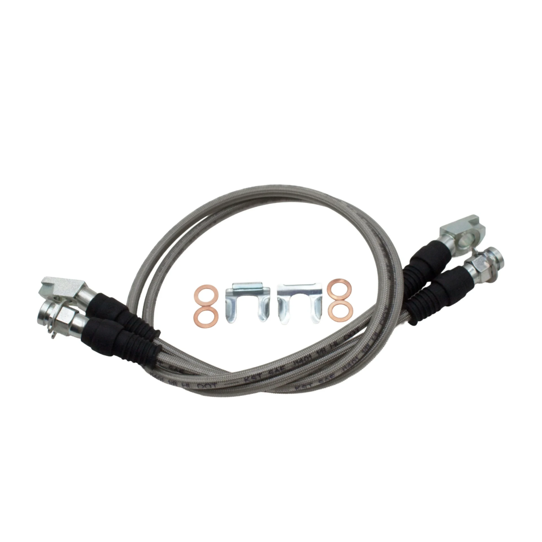 Lifted Truck Stainless Steel Braided Brake Hose Kit with Copper Washers Included