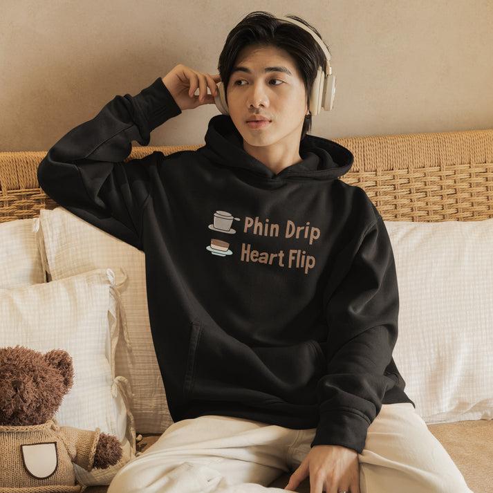 a guy wearing unisex hoodies 