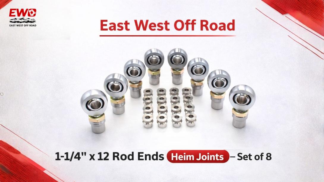 1-1/4" x 12 Rod Ends (Heim Joints) – Set of 8