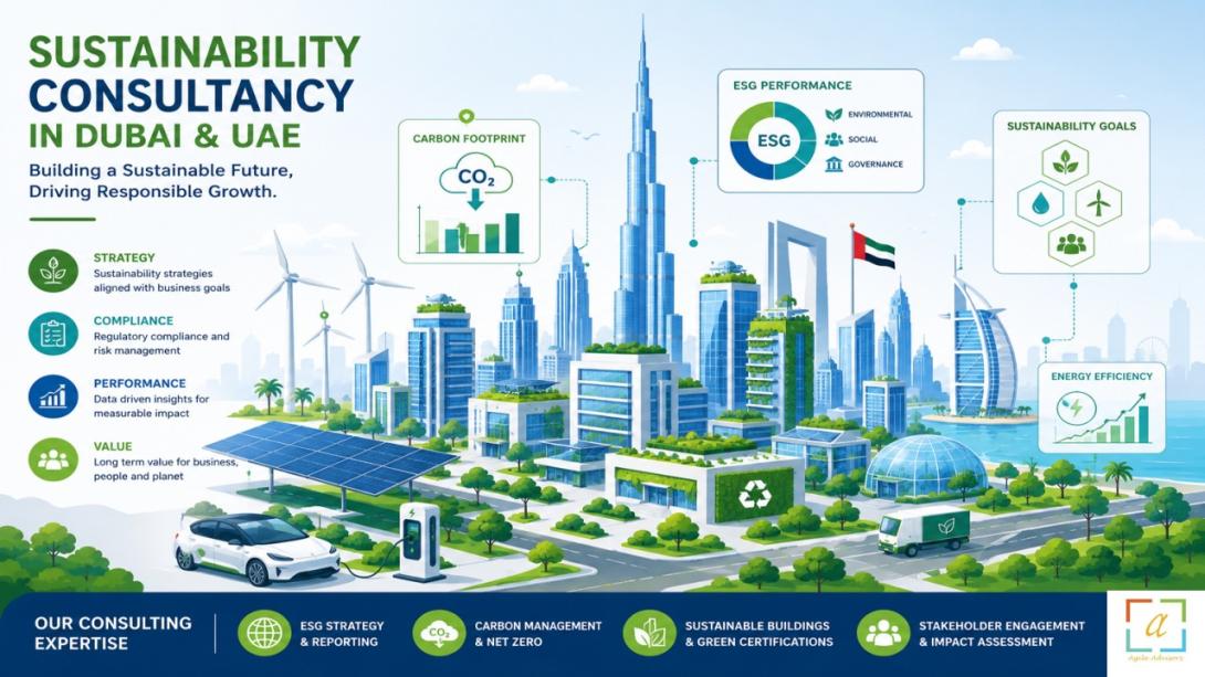 Explore how Sustainability Consultancy in Dubai and UAE helps organizations improve ESG compliance, operational efficiency, and long term resilience through expert sustainability strategies and professional consulting support.