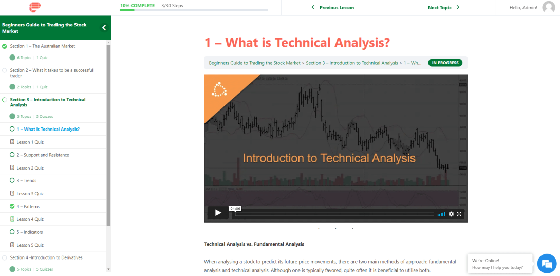 online trading training