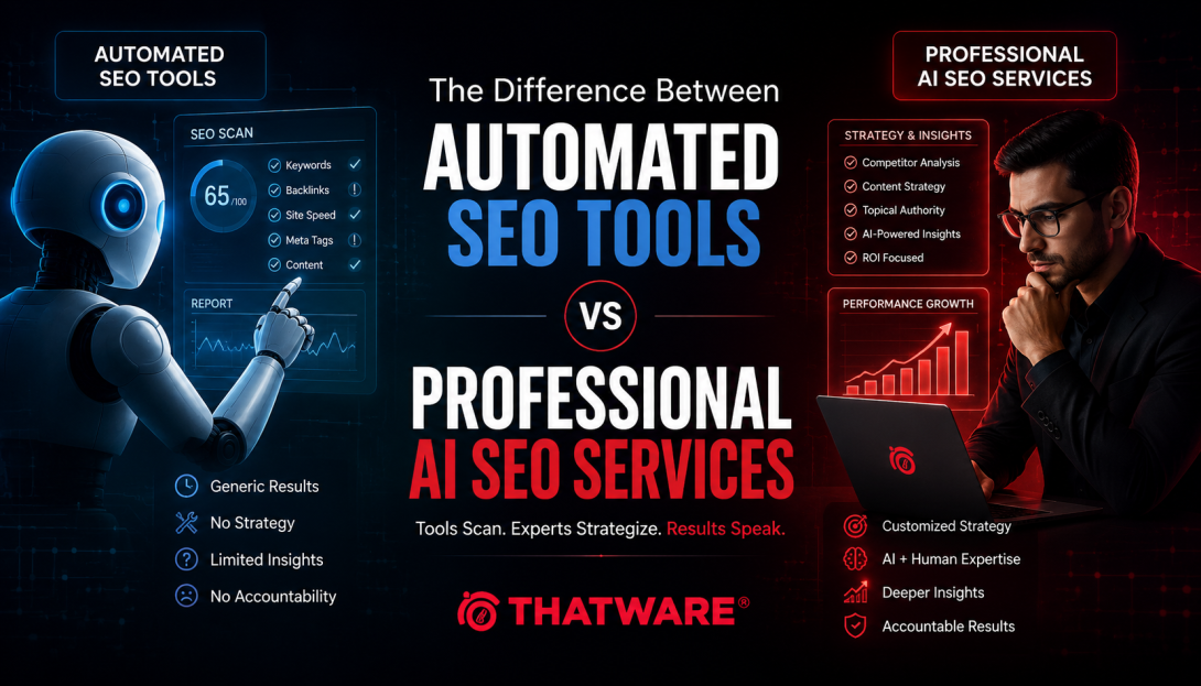 Difference Between Automated SEO Tools and Professional AI SEO Services