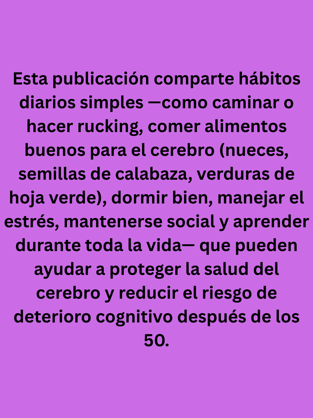 Los hábitos pequeños y consistentes, no los alimentos milagrosos o suplementos, son la verdadera clave para la salud cognitiva a largo plazo.