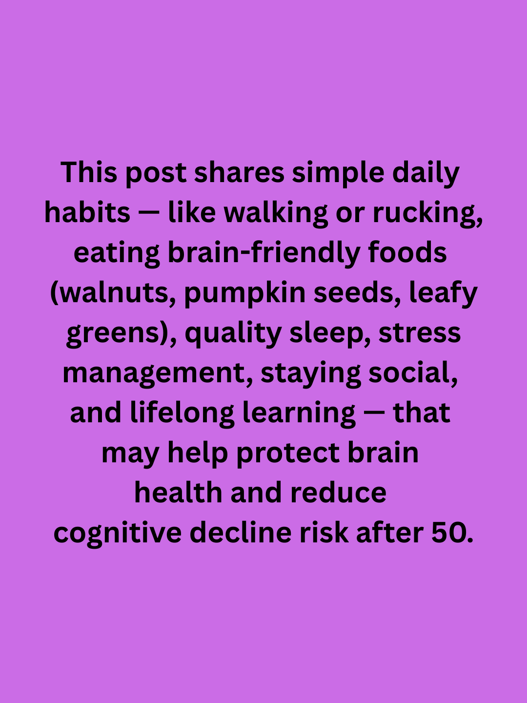 Steps to save your brain