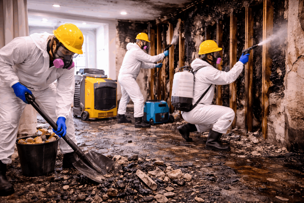 Fire damage restoration
